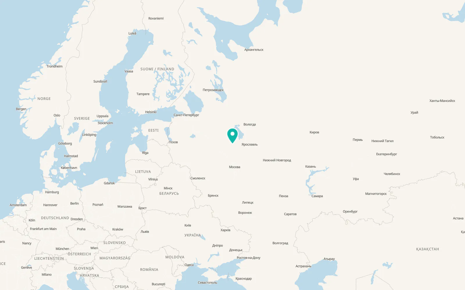 Map of Kesova Gora