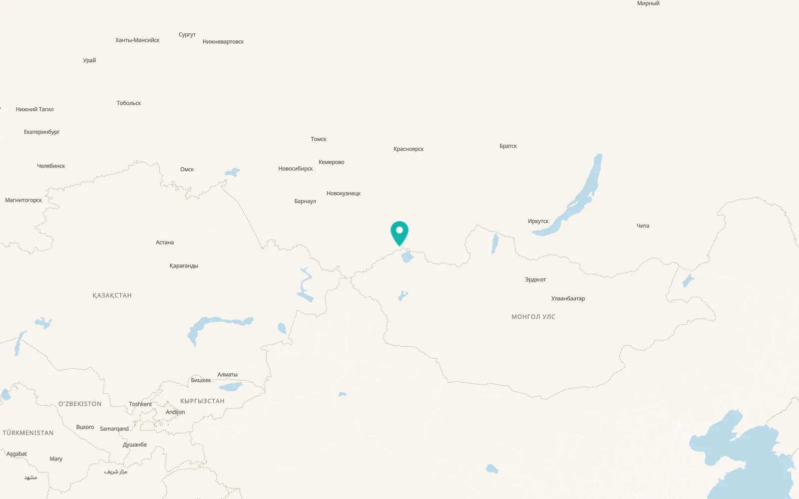 Map of Khandagayty