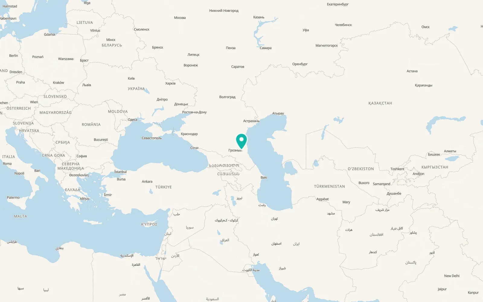Map of Khasavyurt