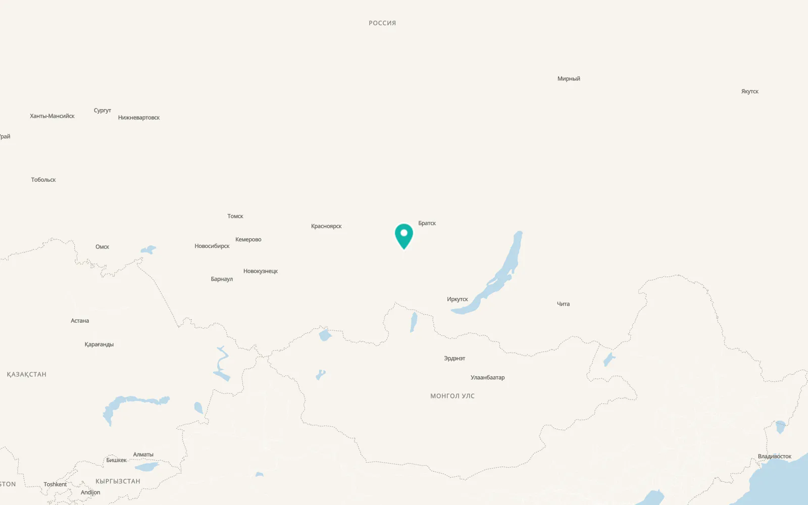 Map of Khudoyelanskoye