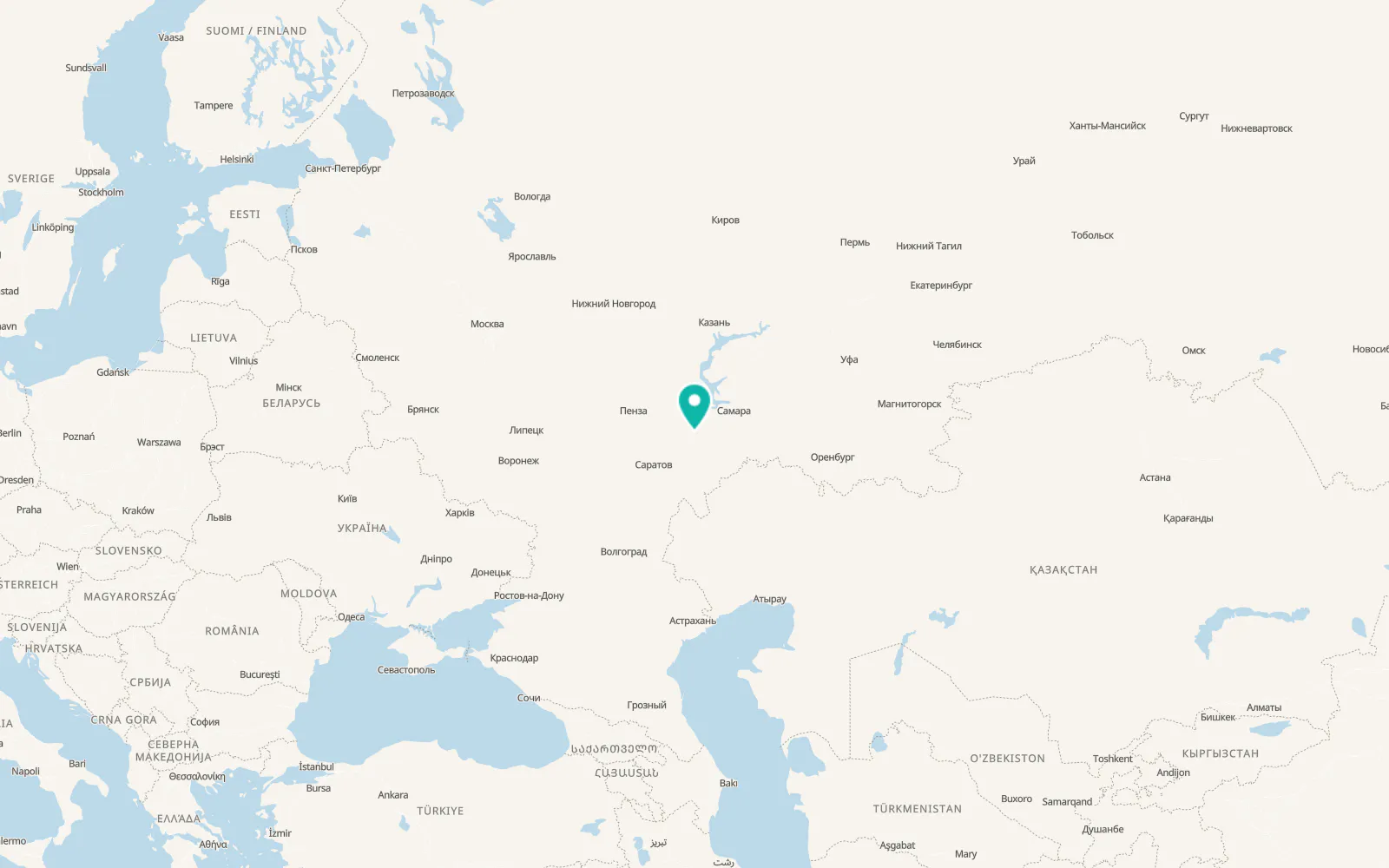 Map of Khvalynsk