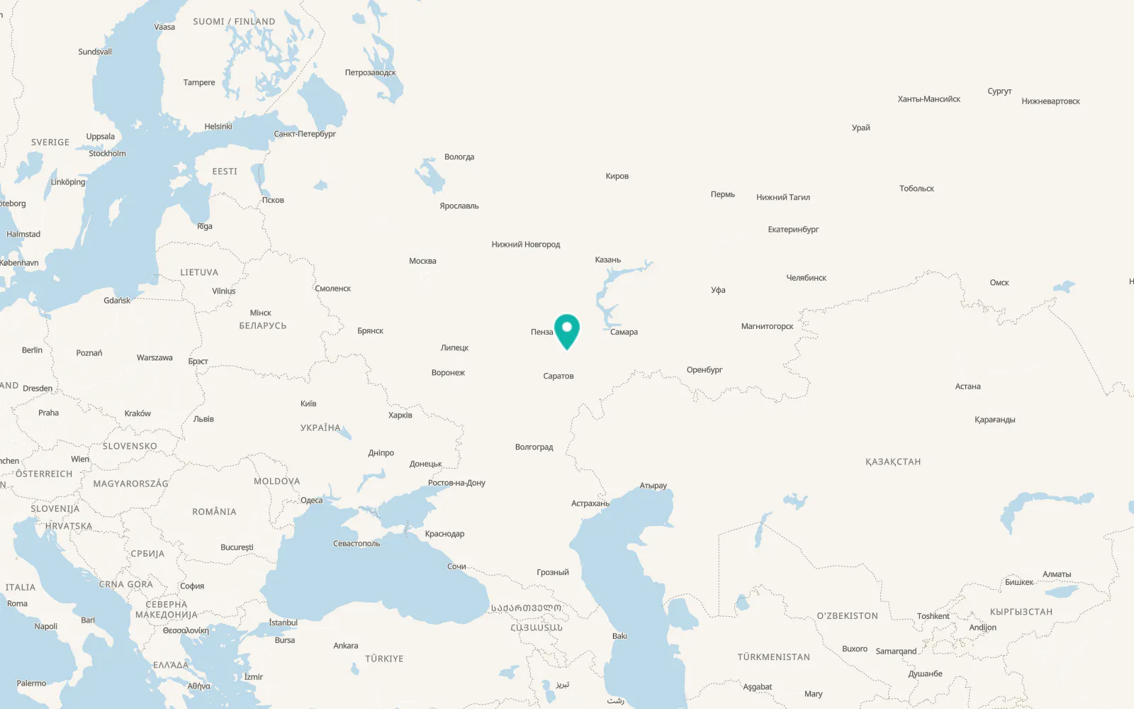 Map of Khvatovka