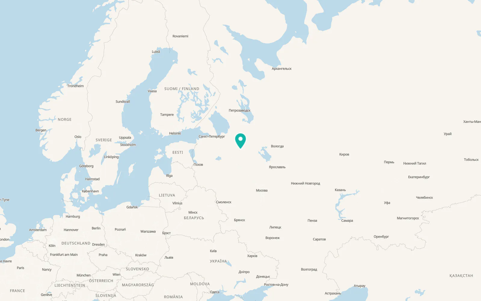 Map of Khvoynaya