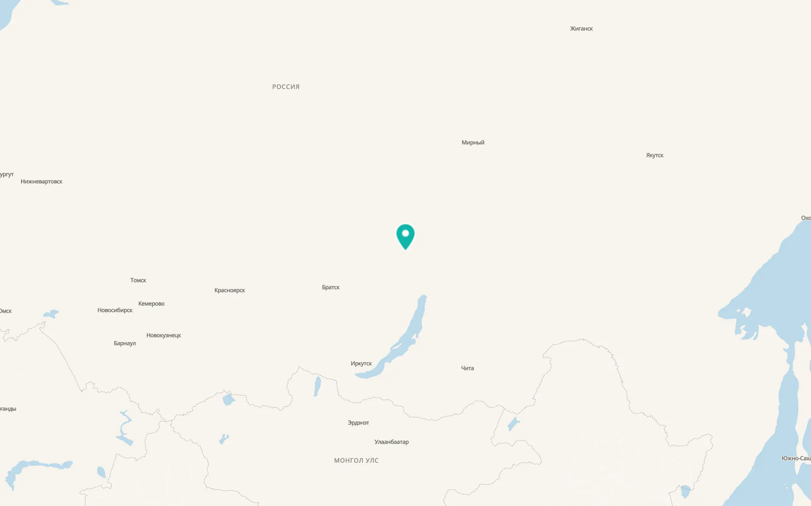 Map of Kirensk