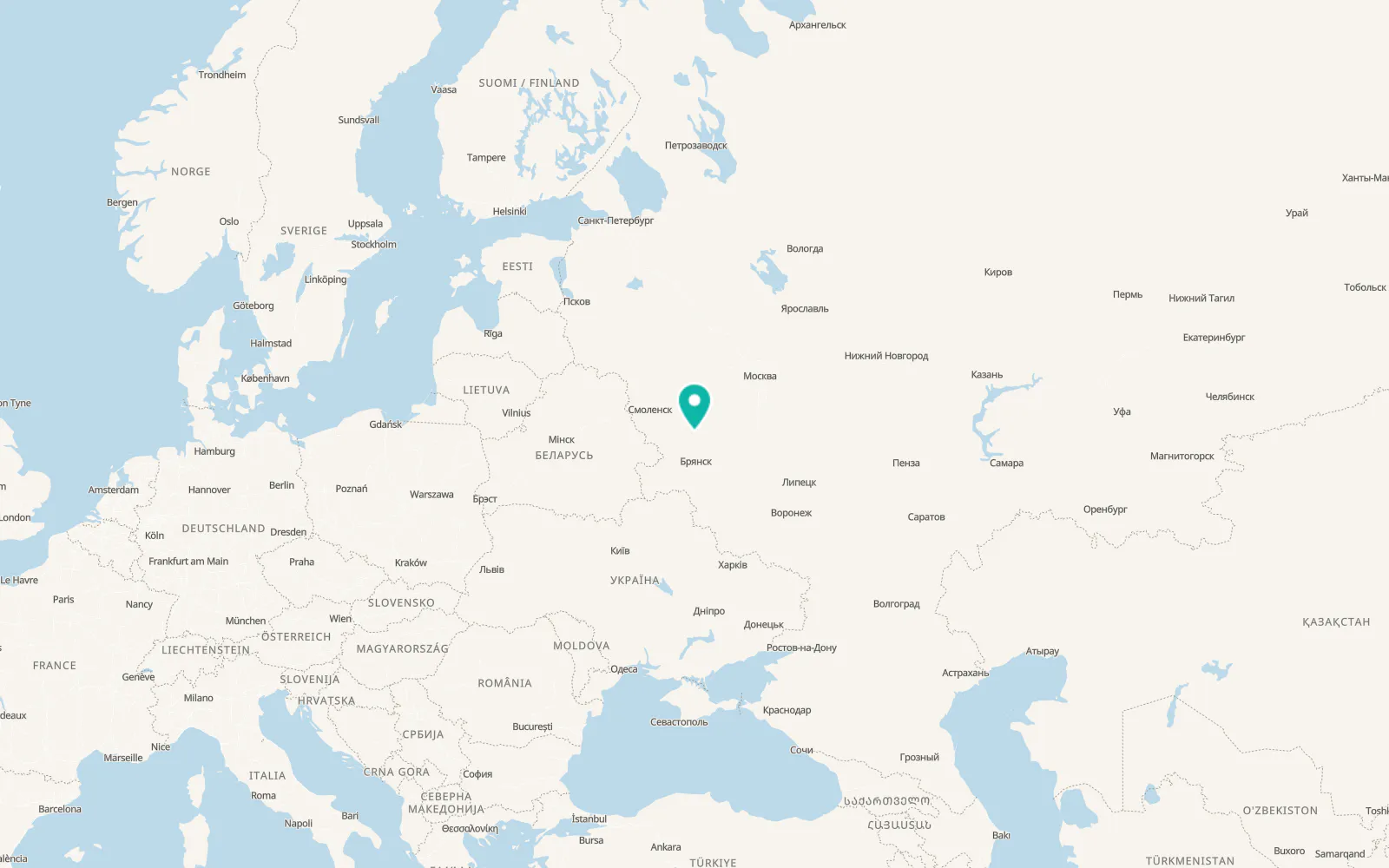 Map of Kirov