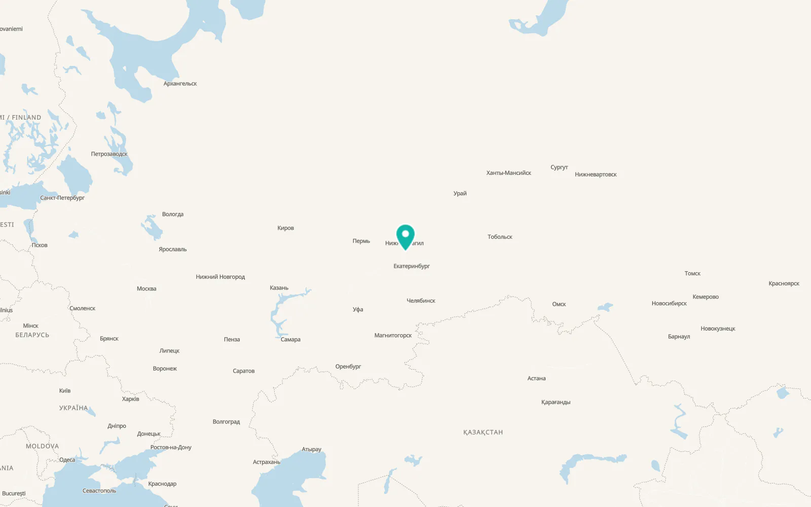 Map of Kirovgrad