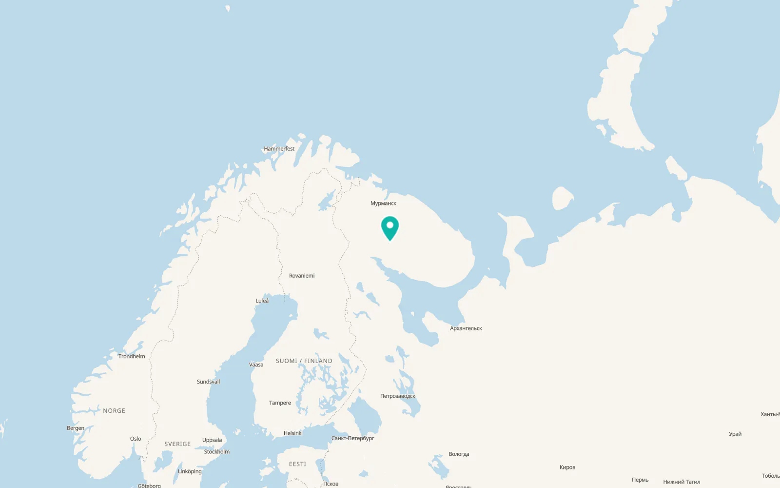 Map of Kirovsk