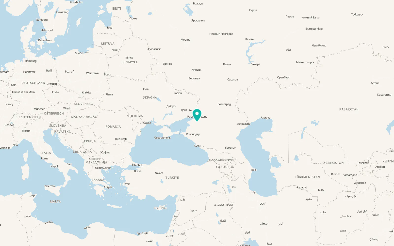 Map of Kislyakovskaya