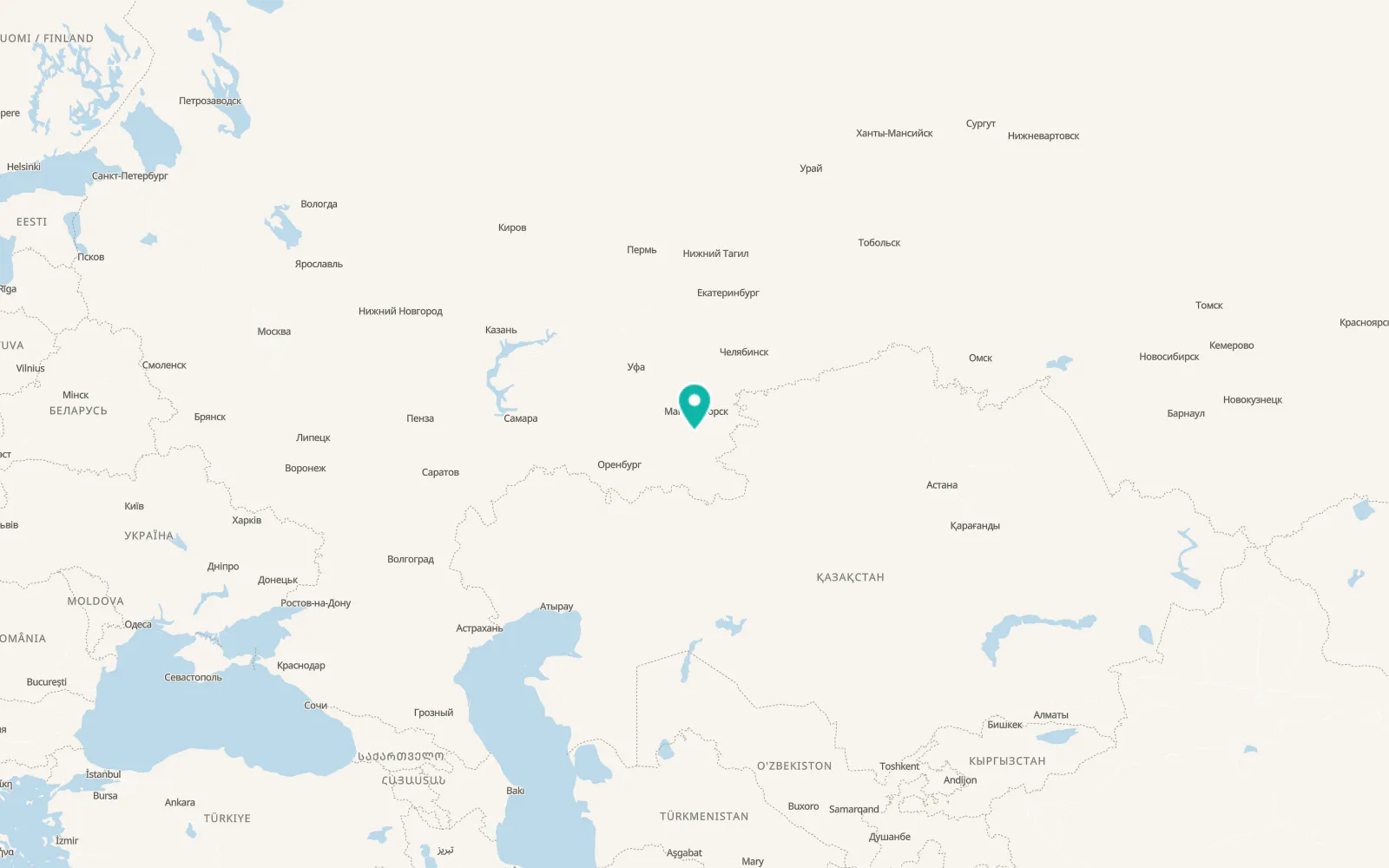 Map of Kizil’skoye