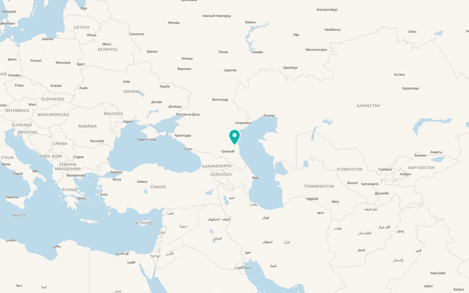 Map of Kizlyar