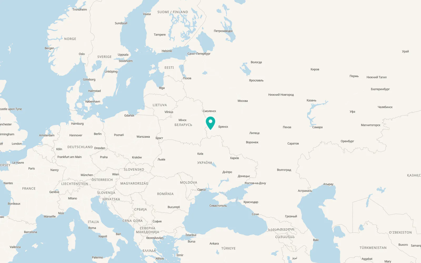 Map of Klintsy