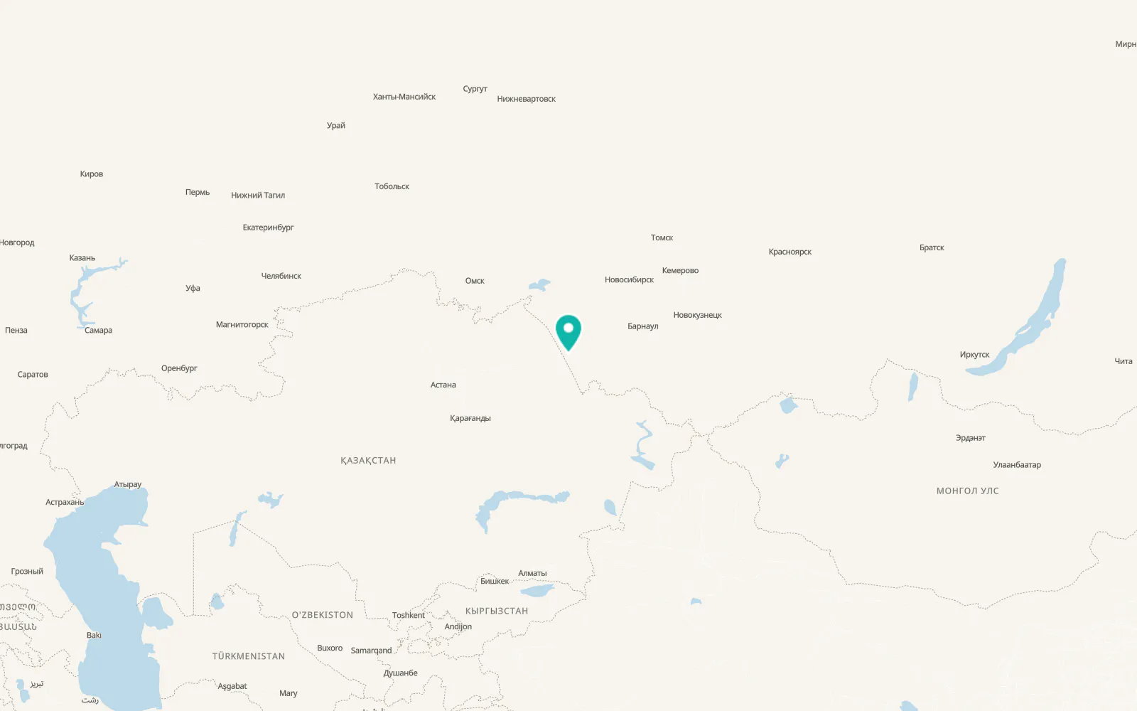 Map of Klyuchi