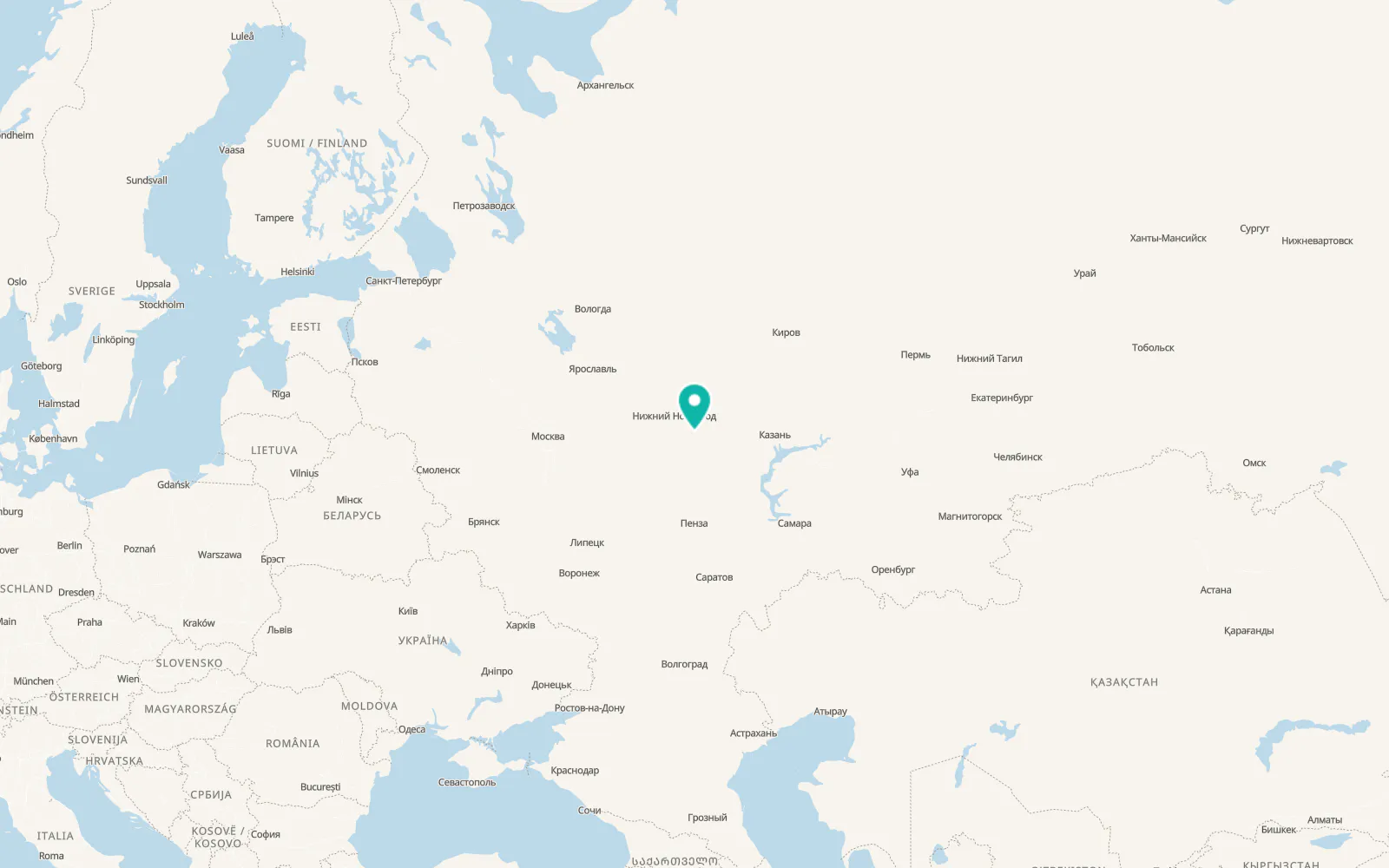 Map of Knyaginino