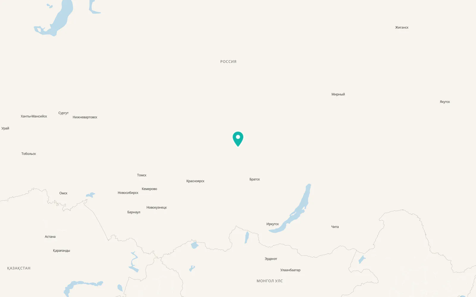 Map of Kodinsk