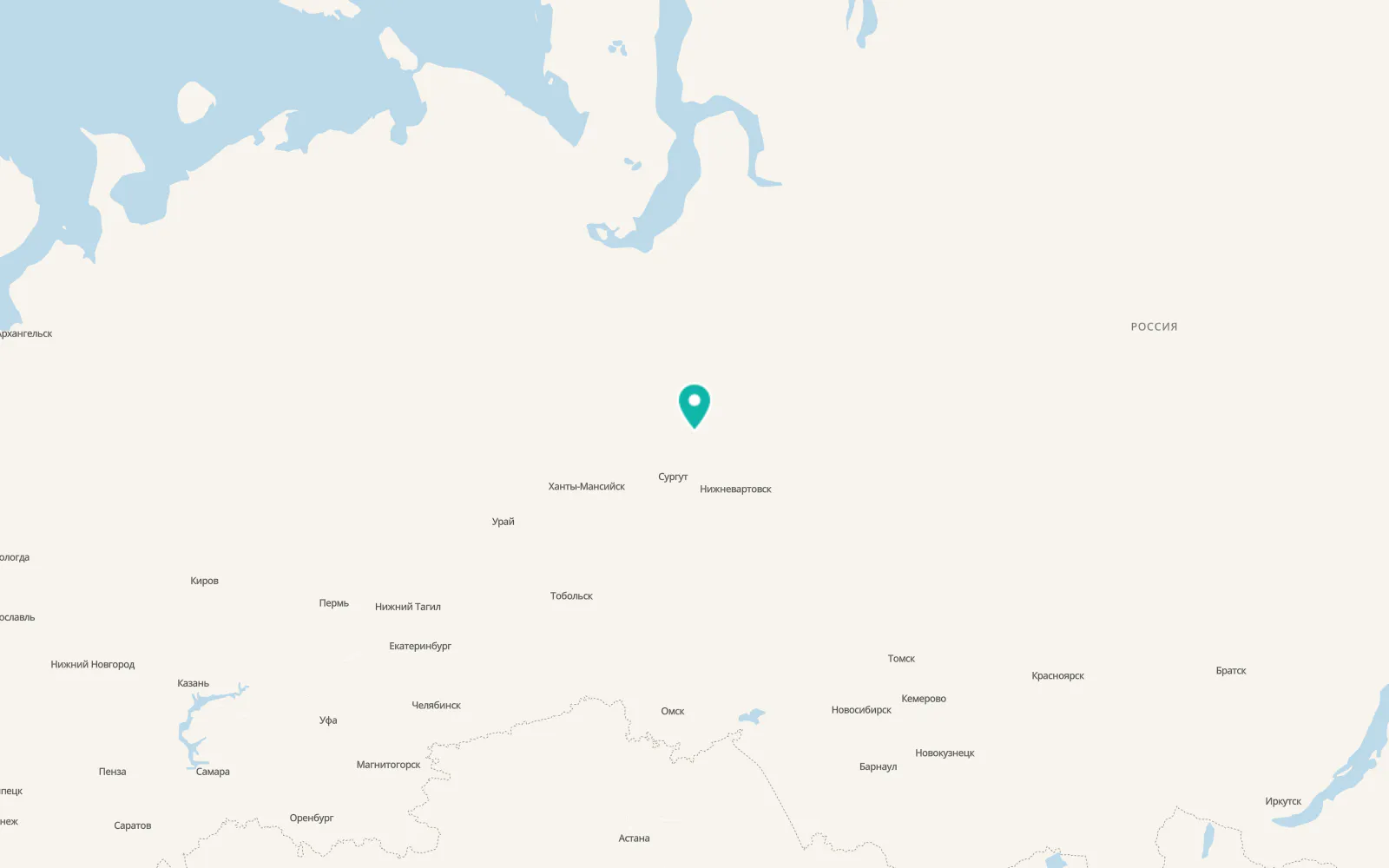Map of Kogalym