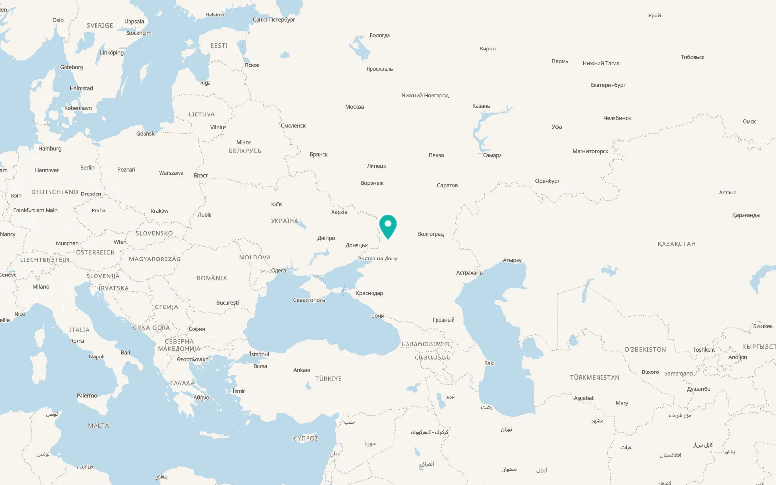 Map of Koksovyy