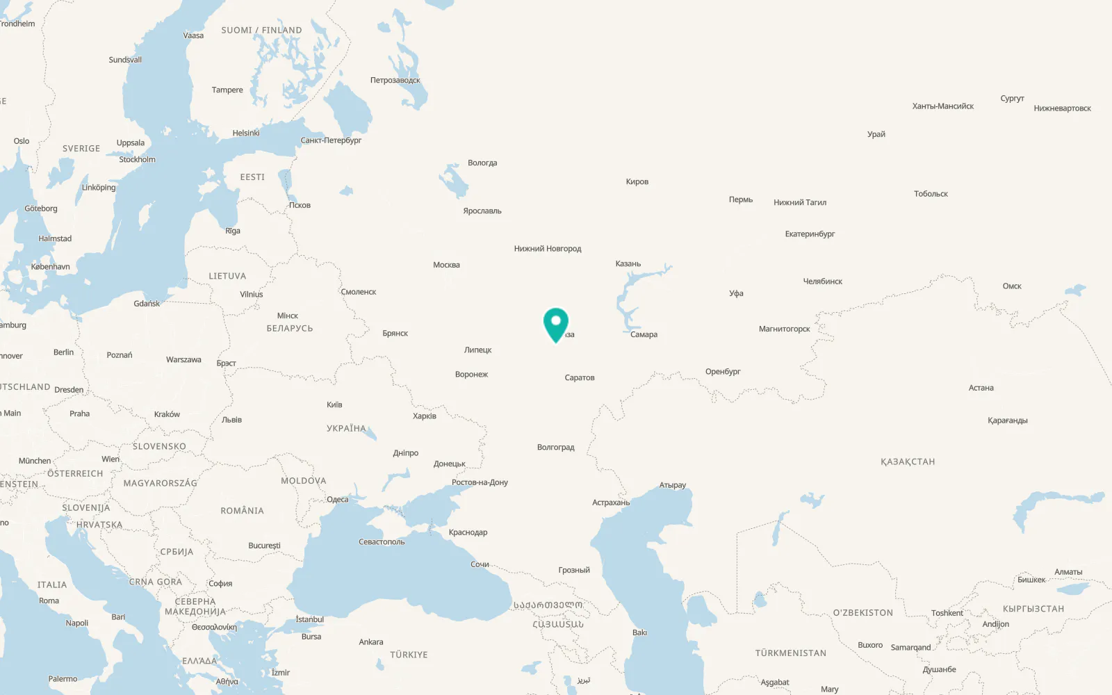 Map of Kolyshley