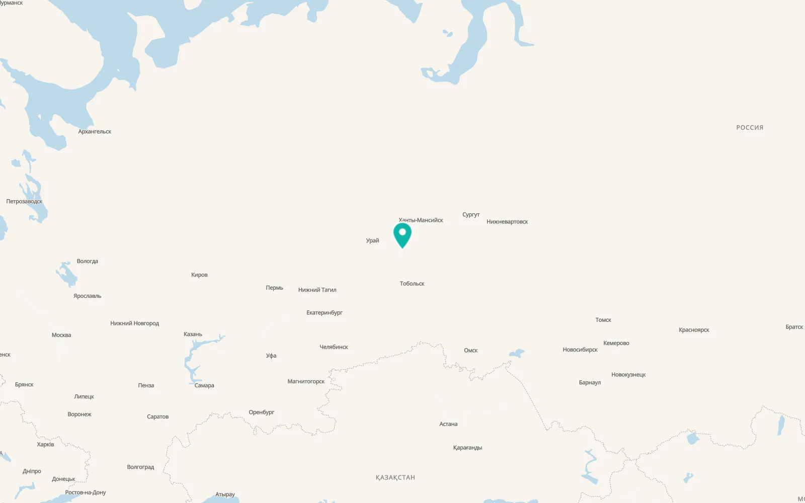 Map of Kondinskoye