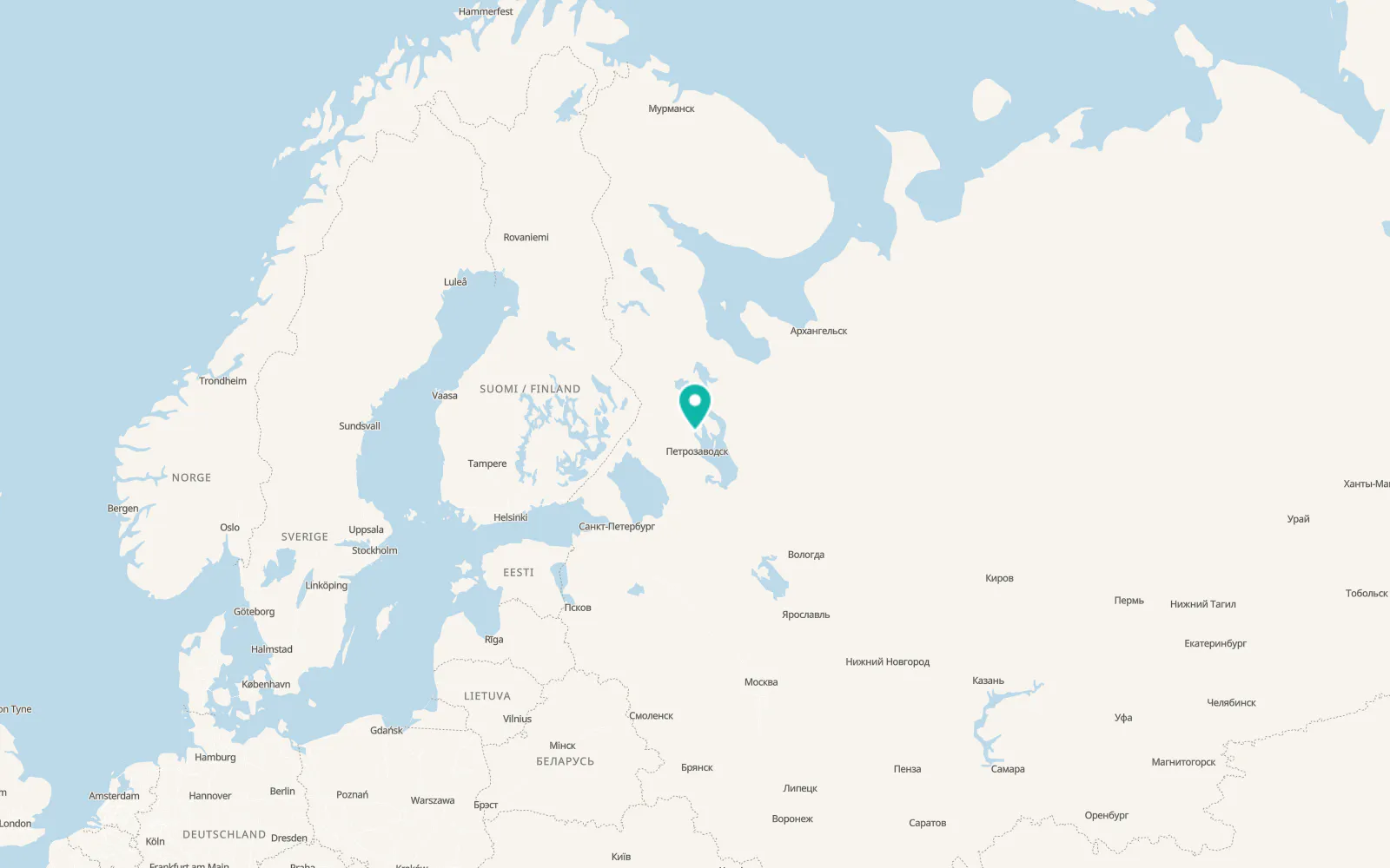 Map of Kondopoga