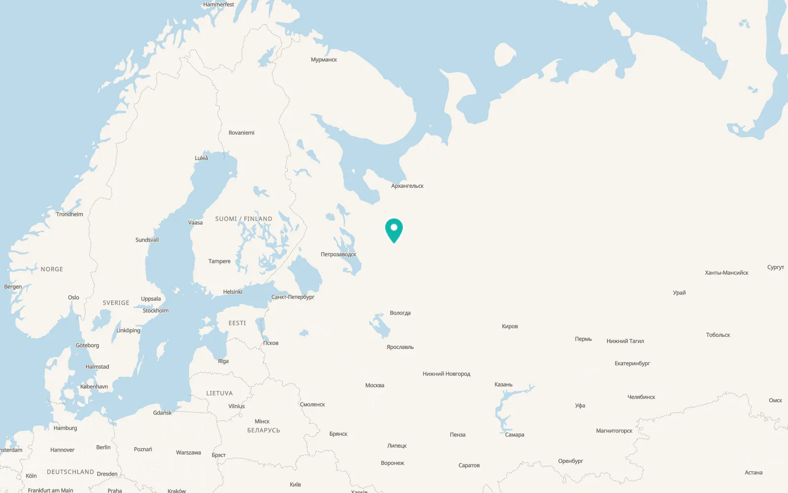 Map of Konëvo