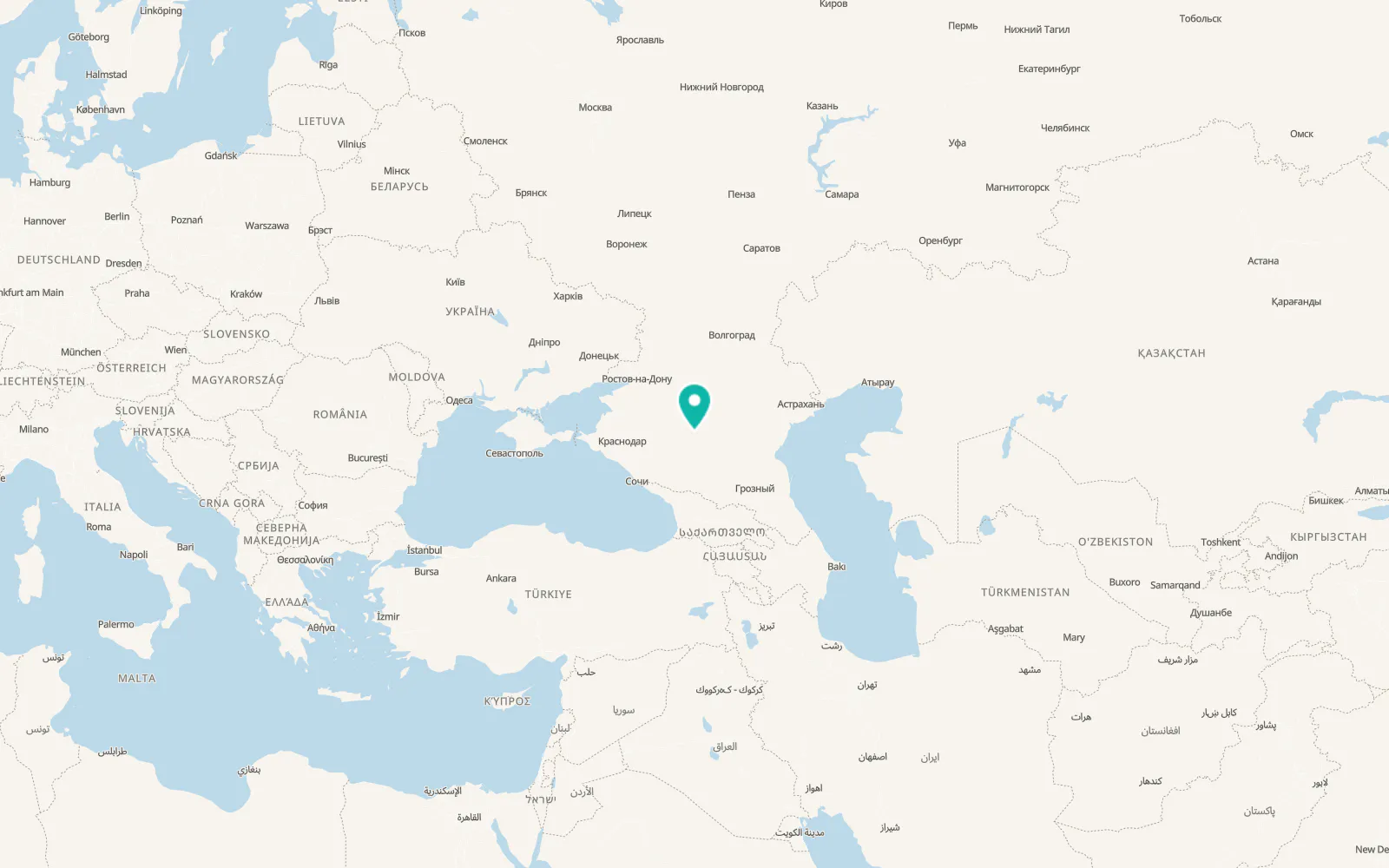 Map of Konstantinovskoye