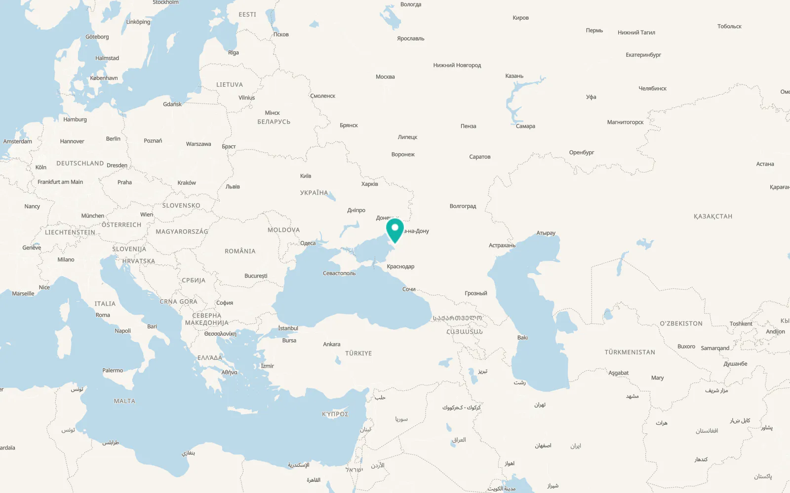 Map of Kopanskaya