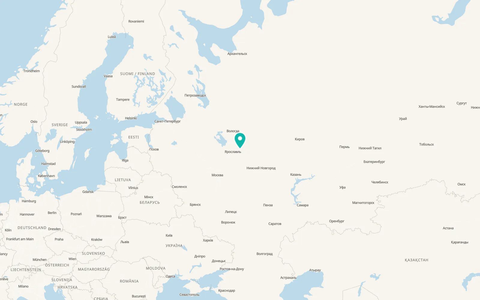 Map of Kostroma