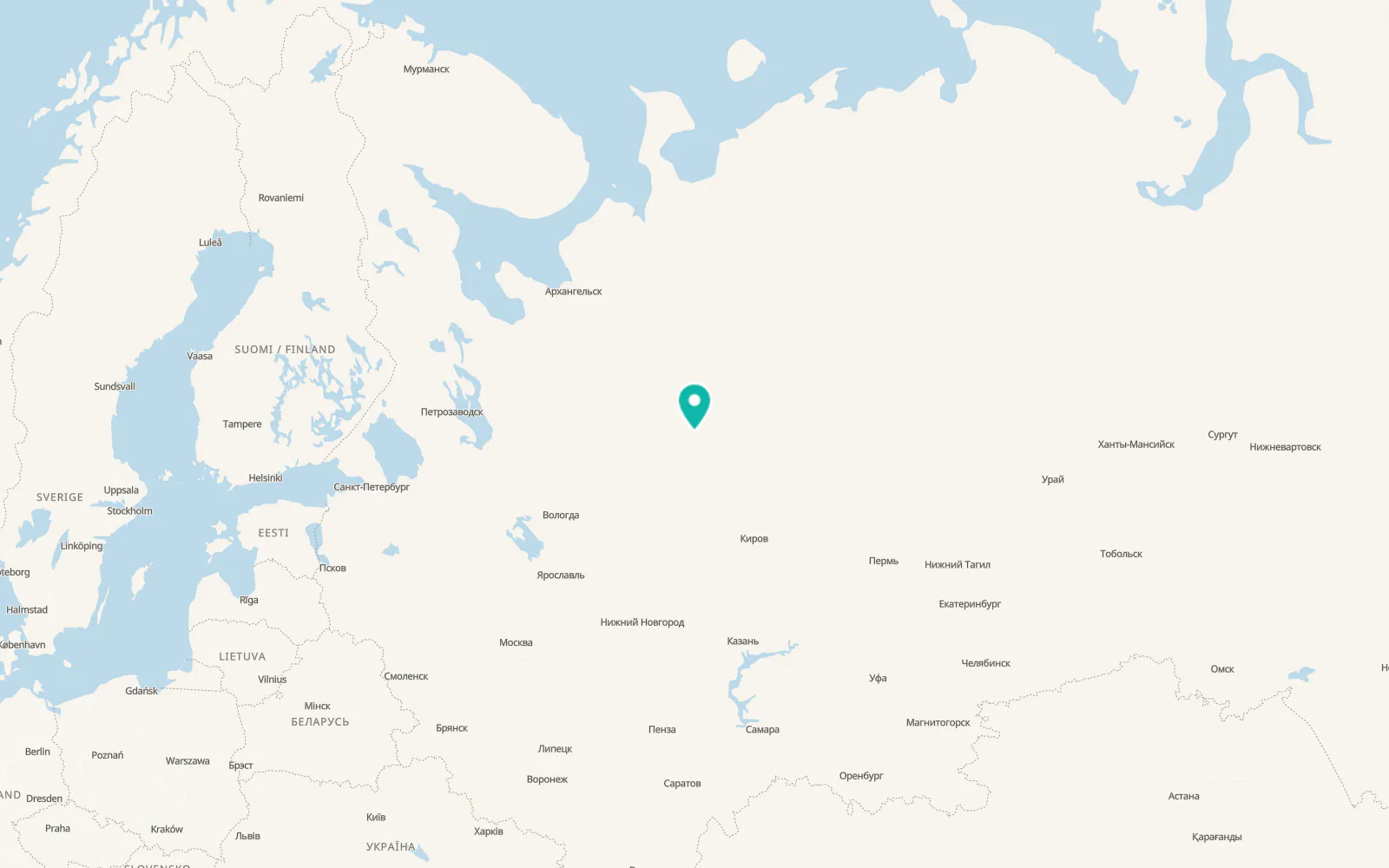 Map of Kotlas