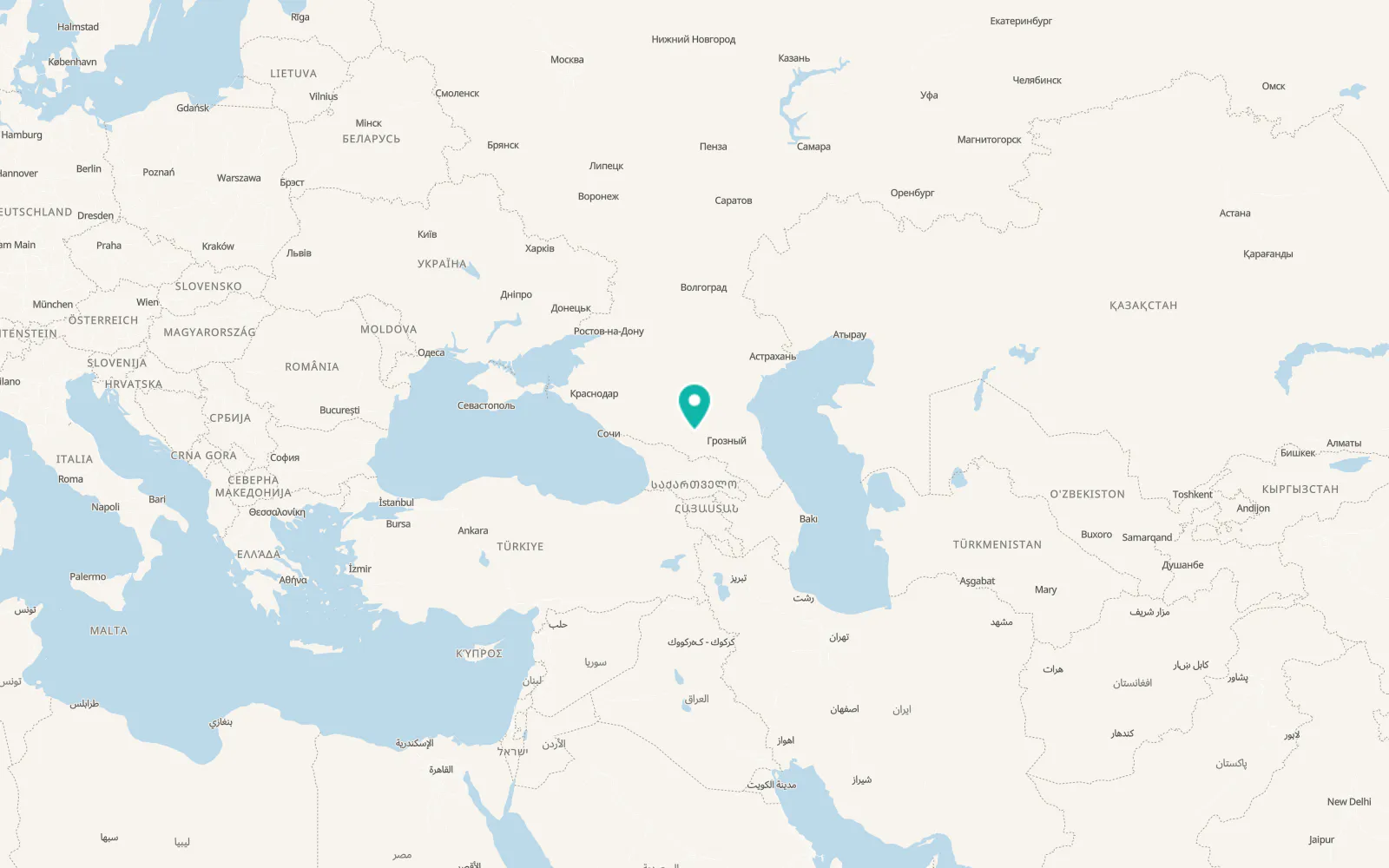 Map of Kotlyarevskaya