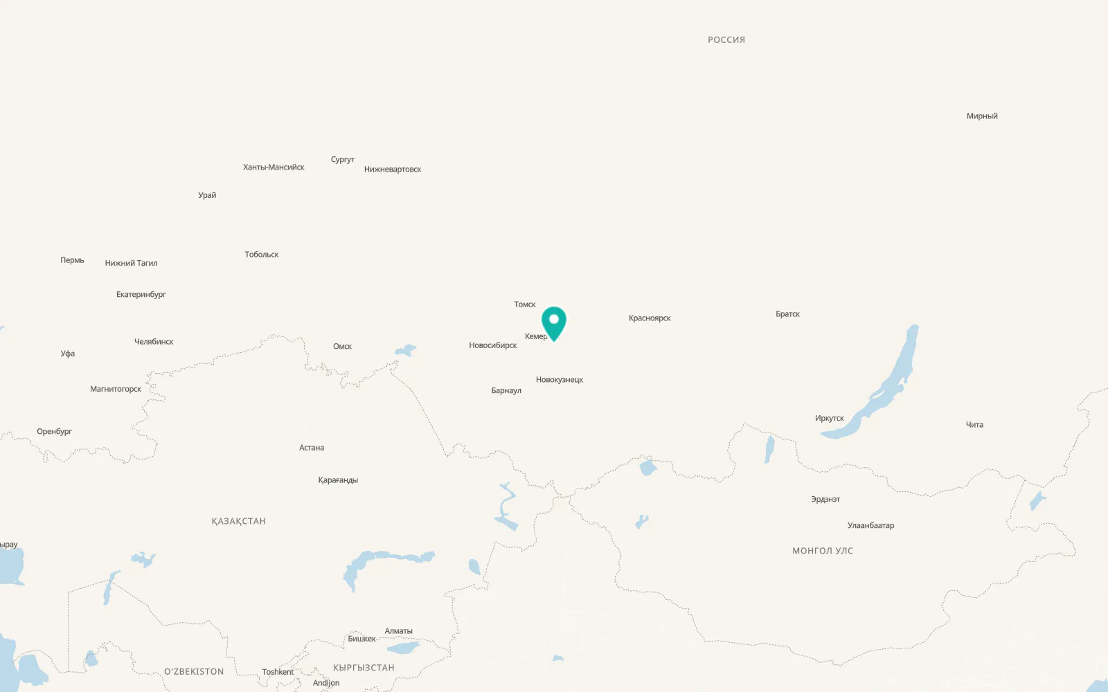 Map of Krapivinskiy