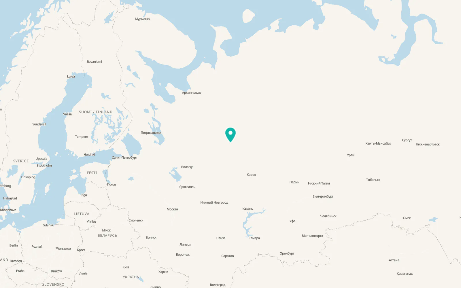 Map of Krasavino