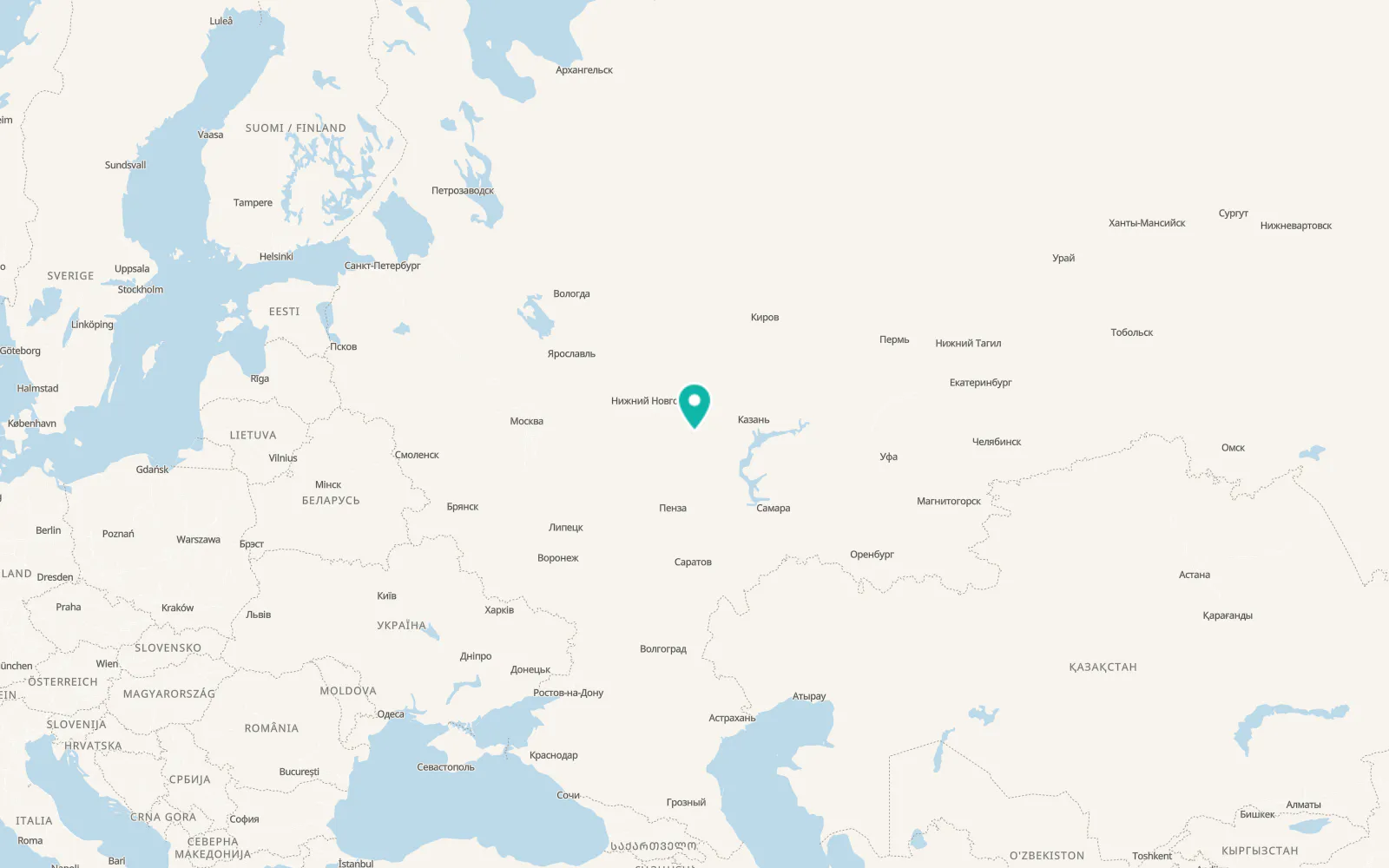 Map of Krasnaya Gorka