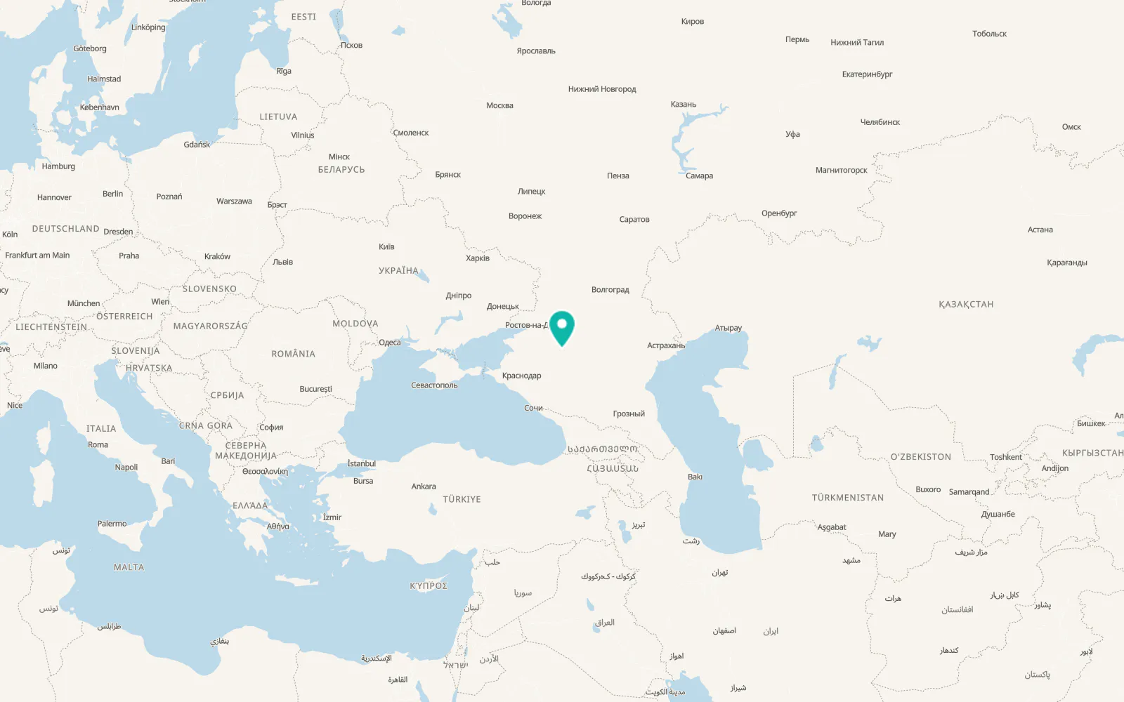Map of Krasnaya Polyana