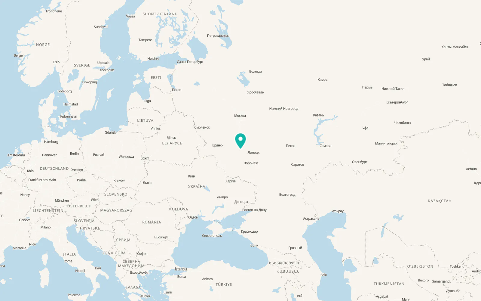 Map of Krasnaya Zarya
