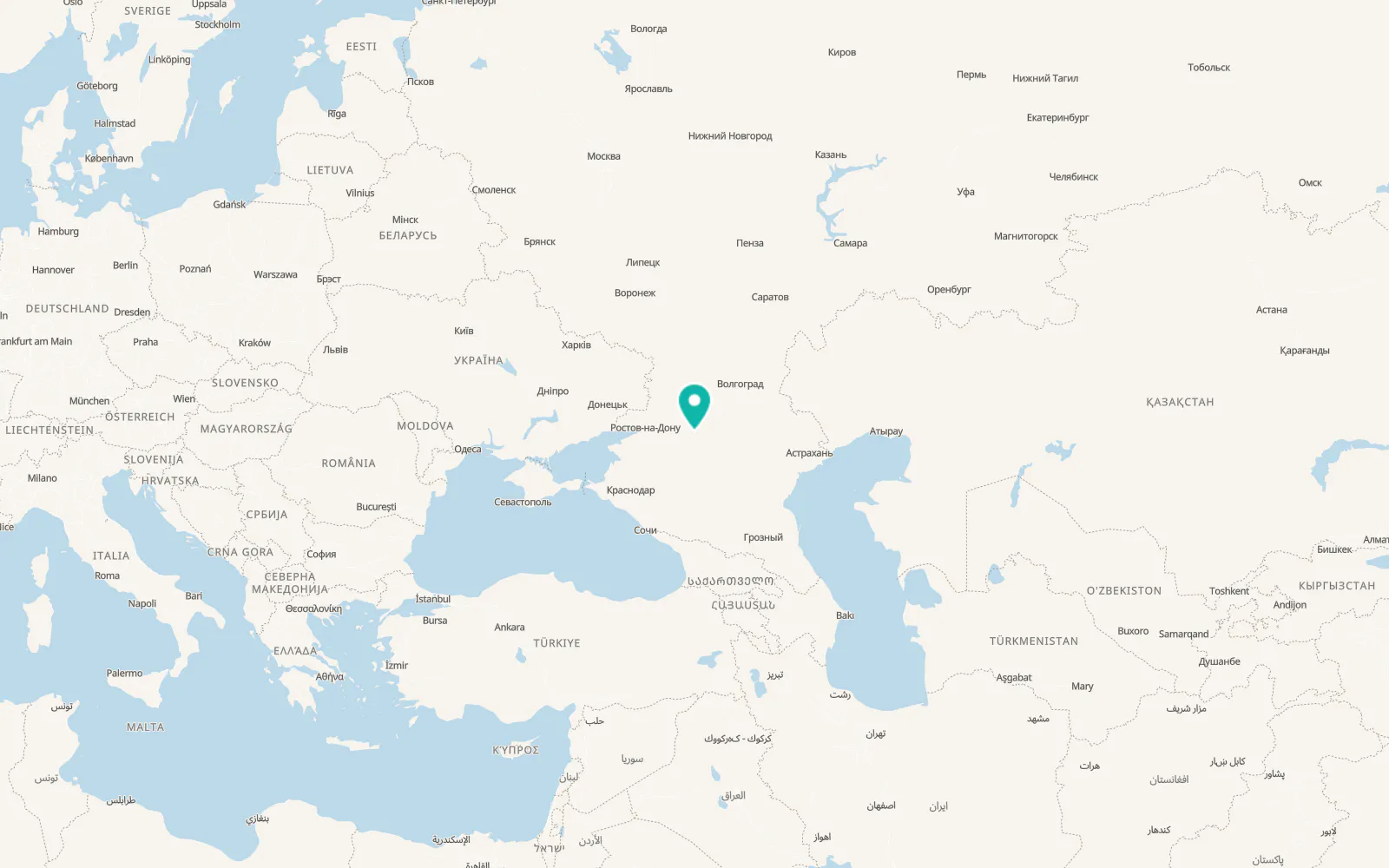 Map of Krasnoarmeyskiy
