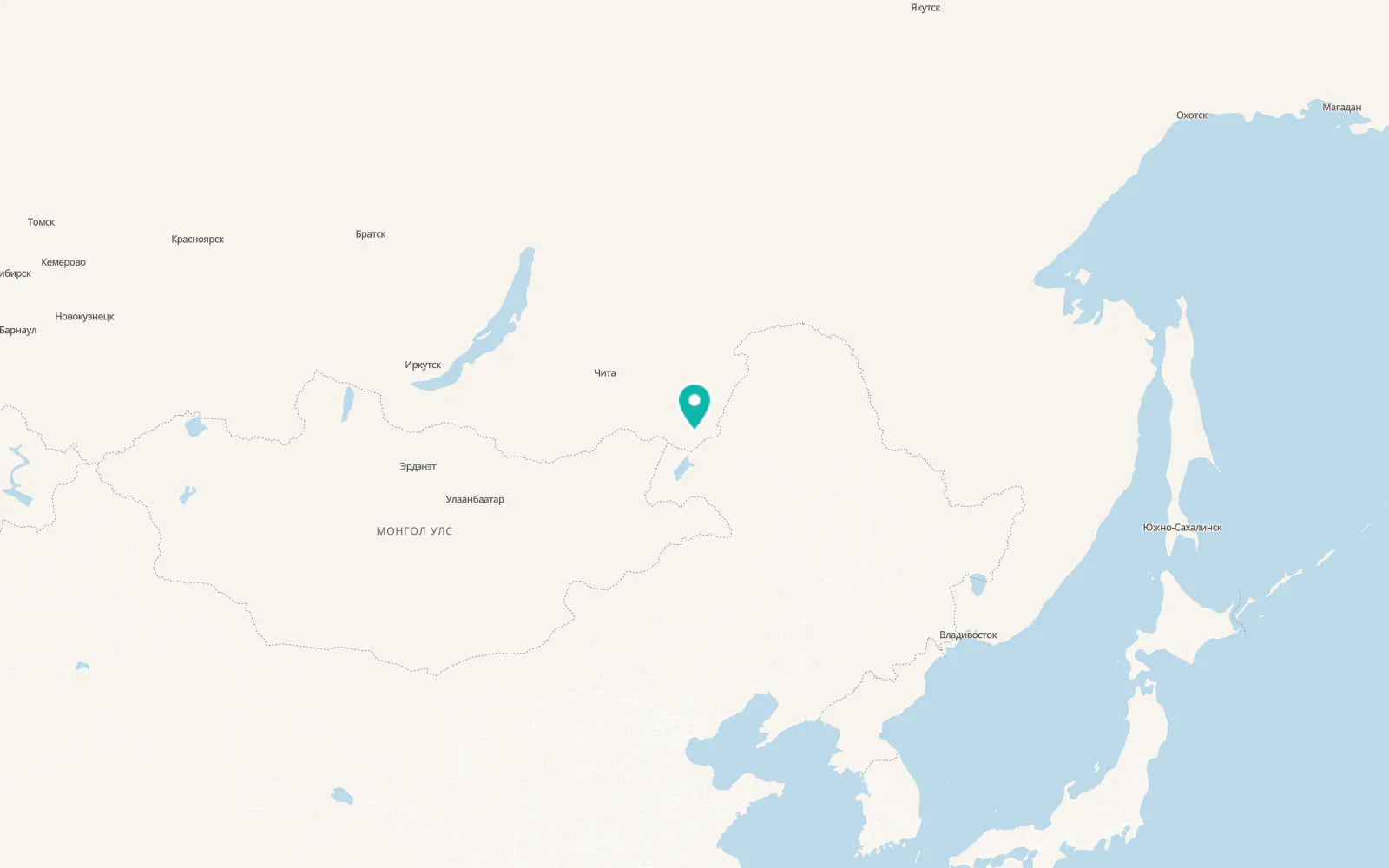 Map of Krasnokamensk