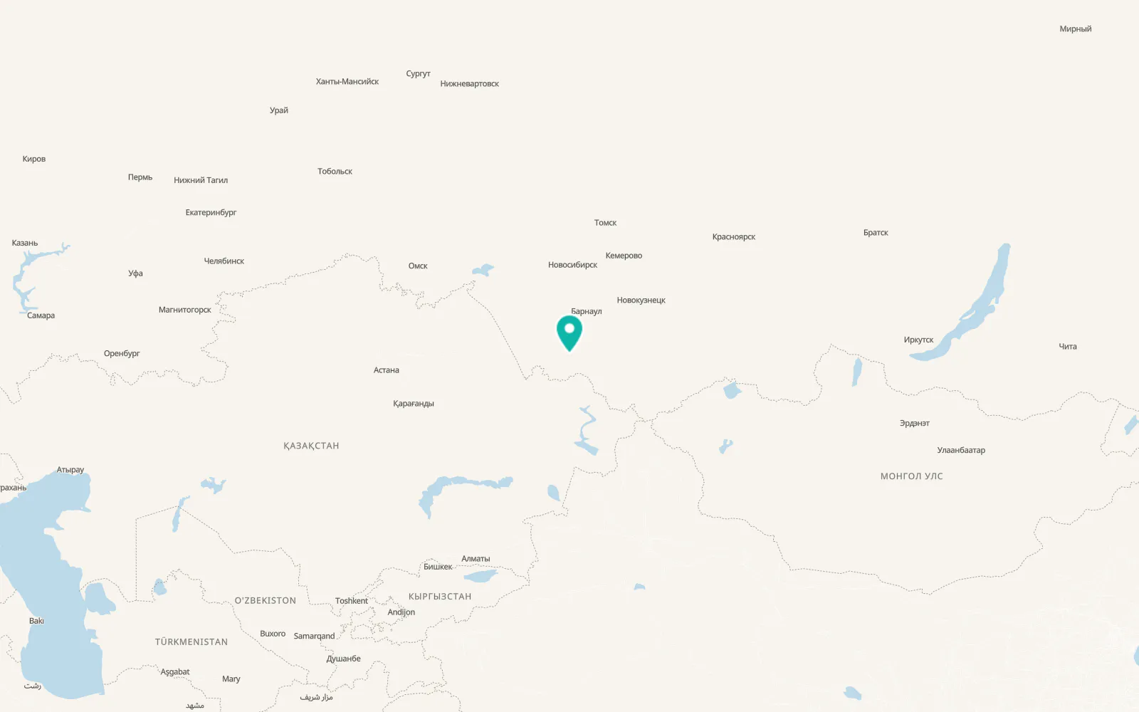 Map of Krasnoshchekovo
