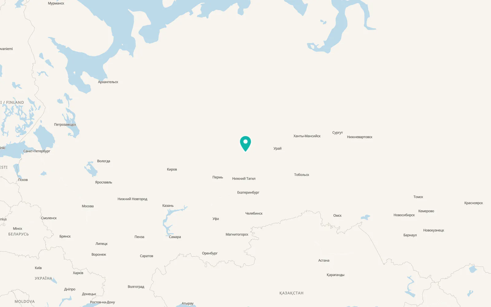 Map of Krasnoturinsk