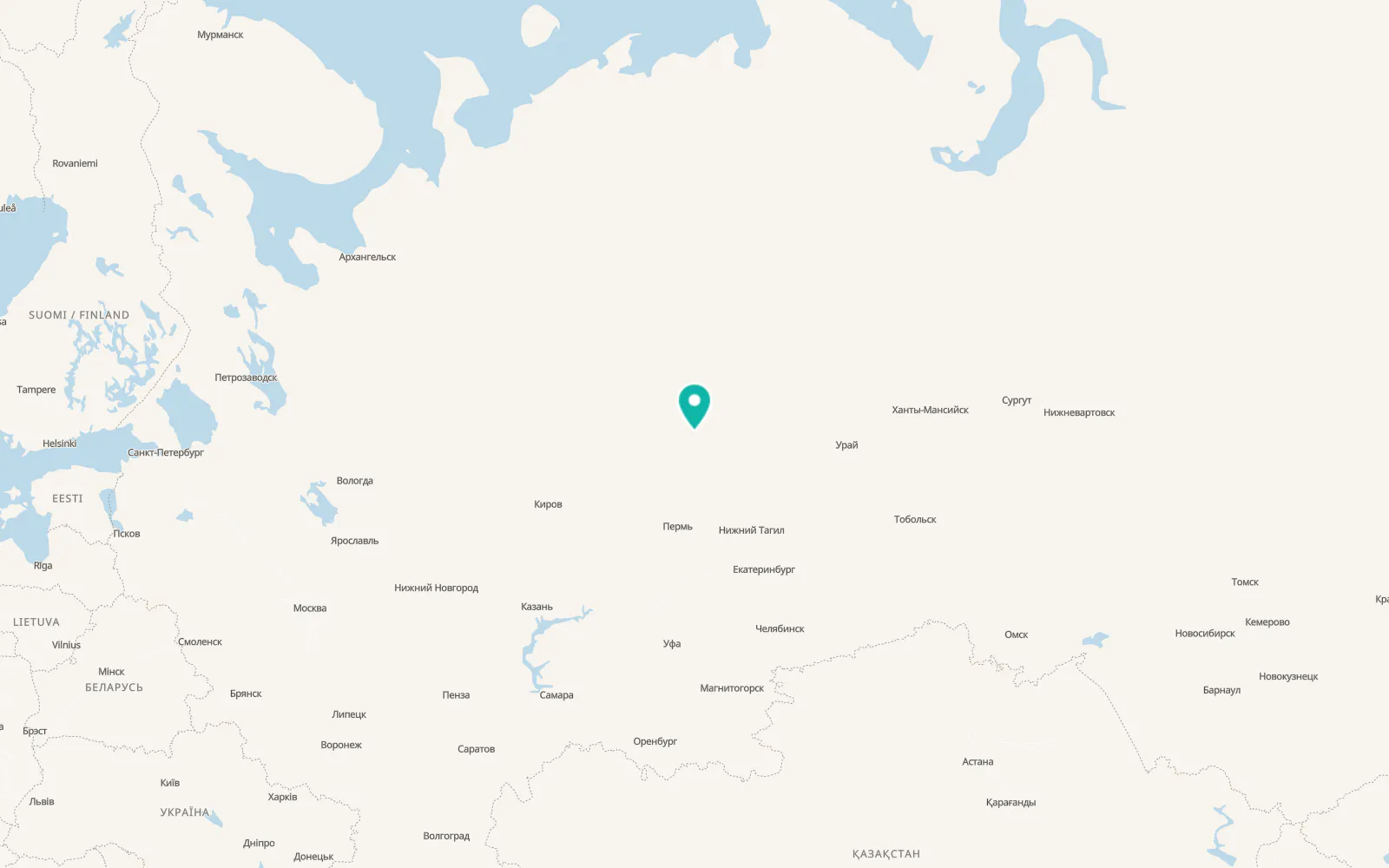 Map of Krasnovishersk