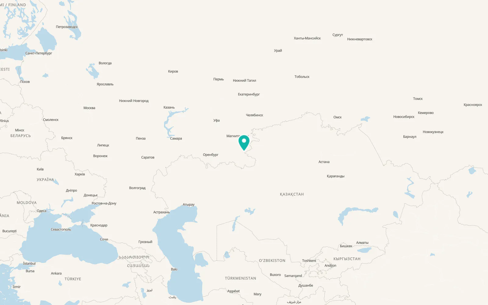 Map of Krasnoyarskiy