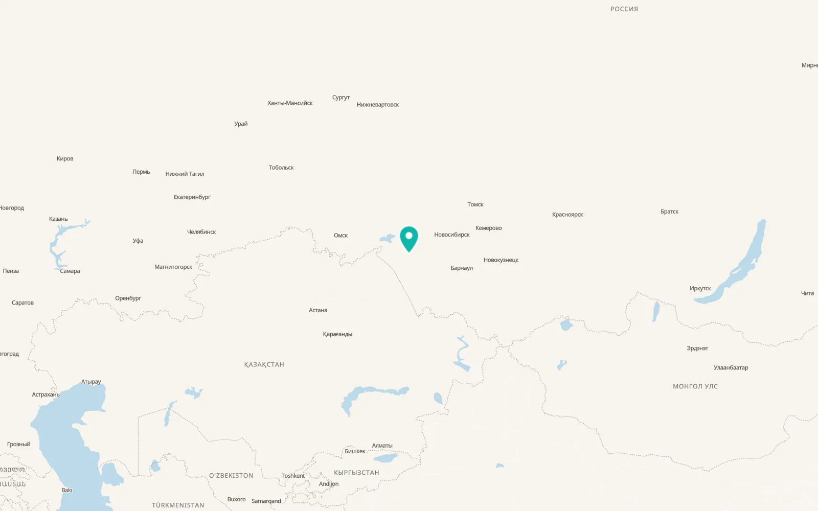 Map of Krasnozërskoye