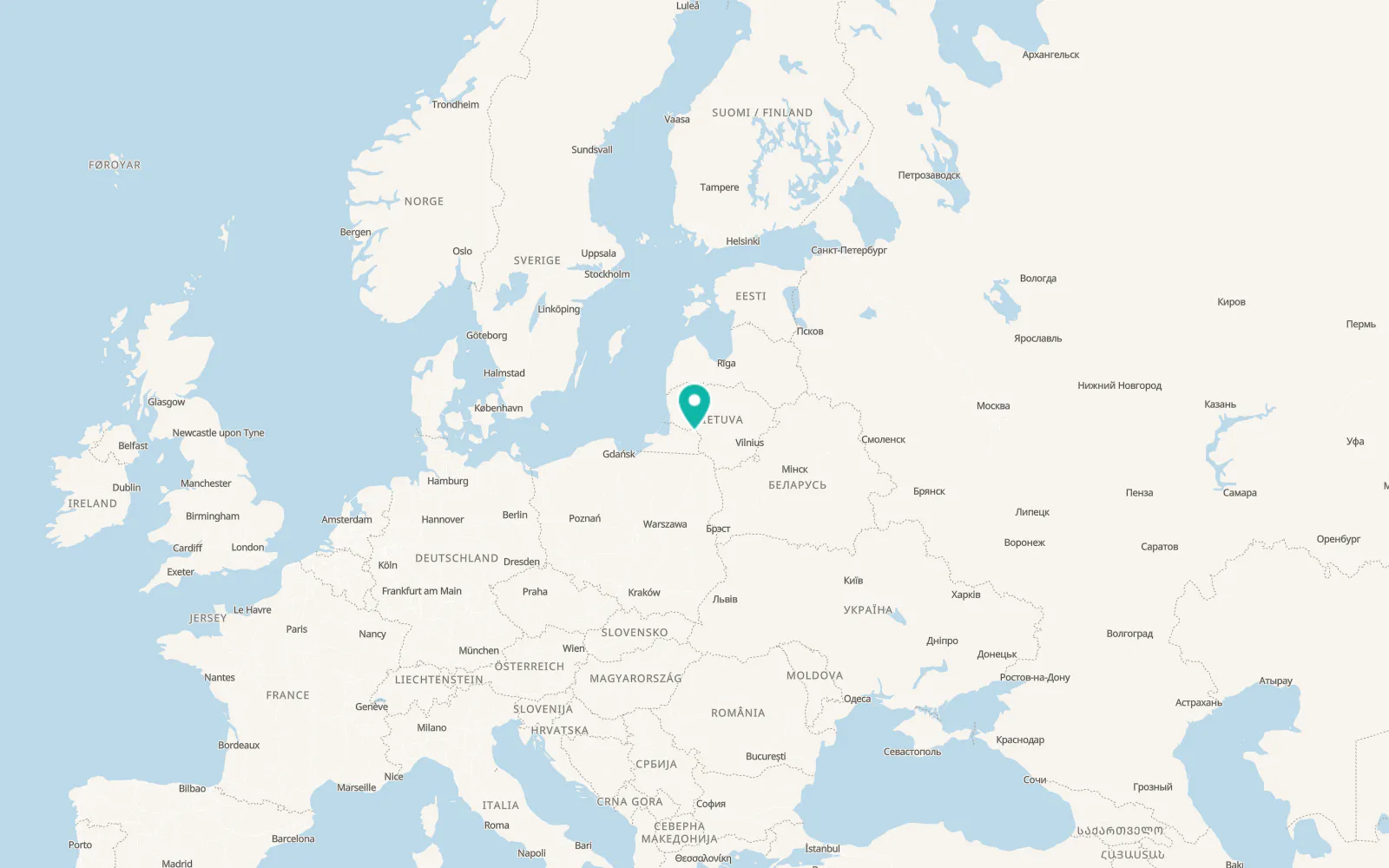Map of Krasnoznamensk