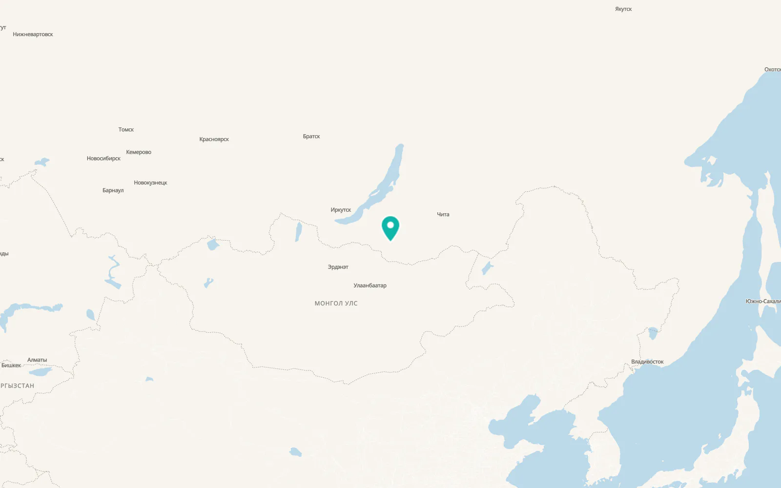 Map of Krasnyy Chikoy