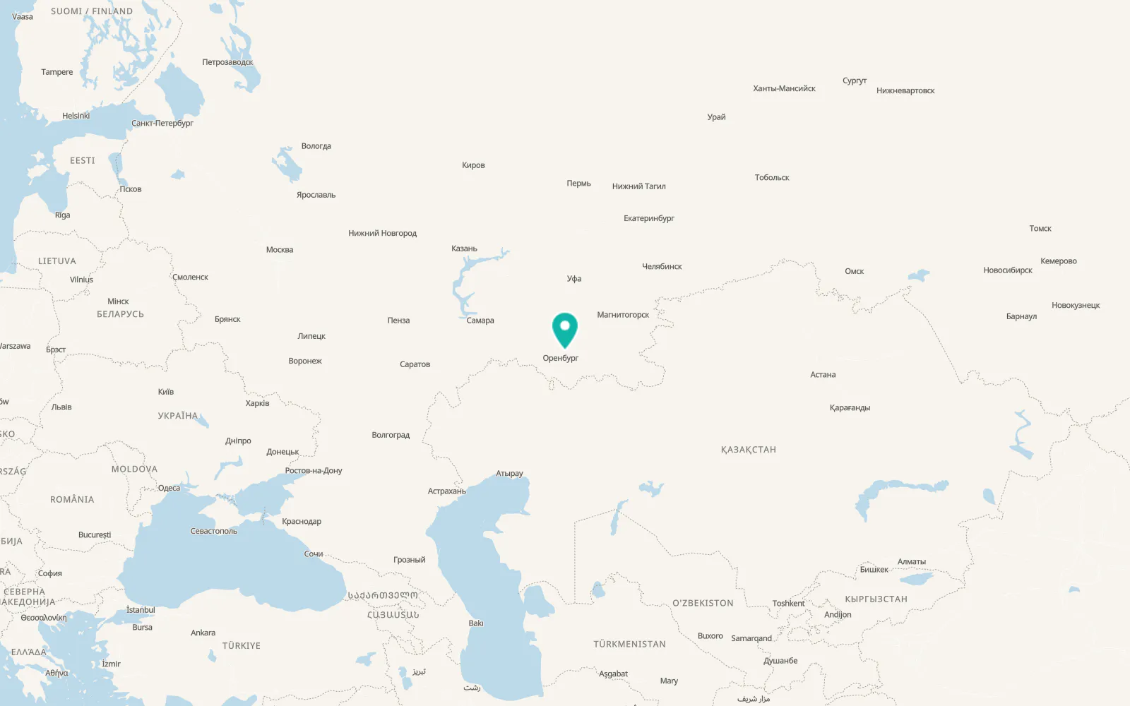 Map of Krasnyy Kommunar