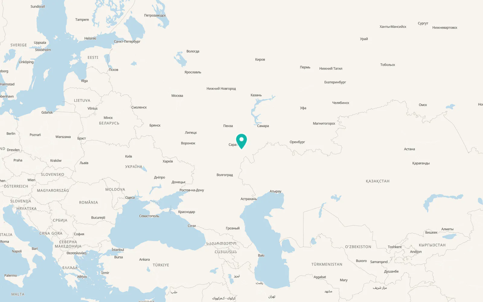 Map of Krasnyy Kut