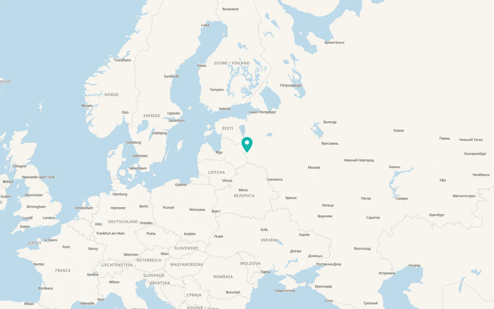 Map of Kresty