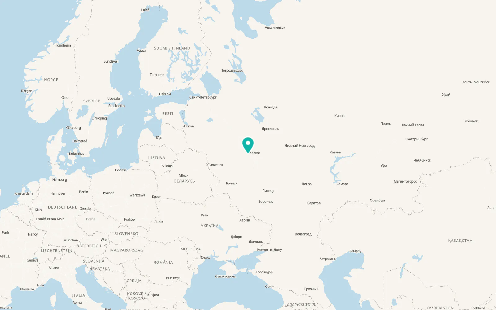 Map of Kubinka