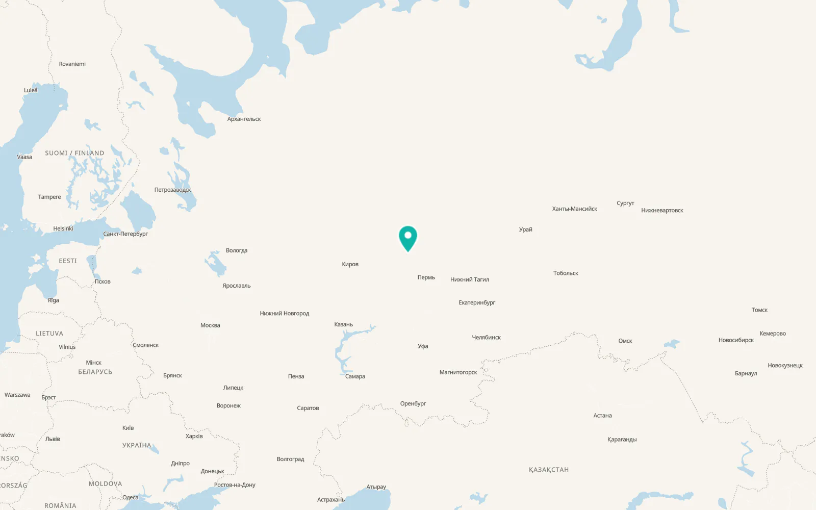 Map of Kudymkar