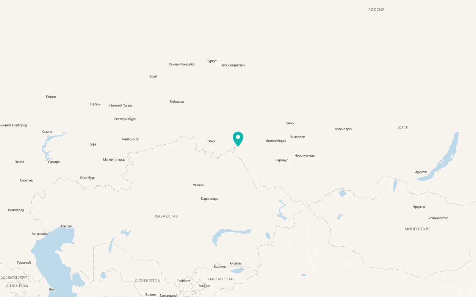 Map of Kupino