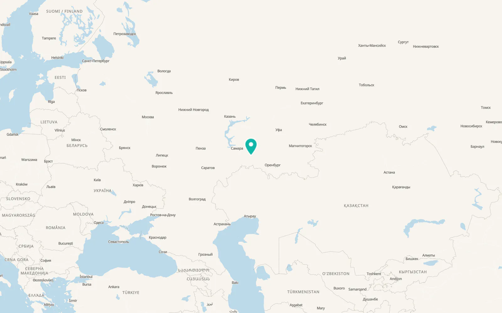 Map of Kurmanayevka